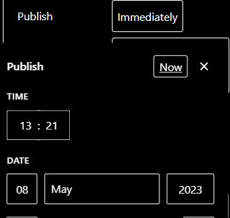 WP Publishing Scheduling